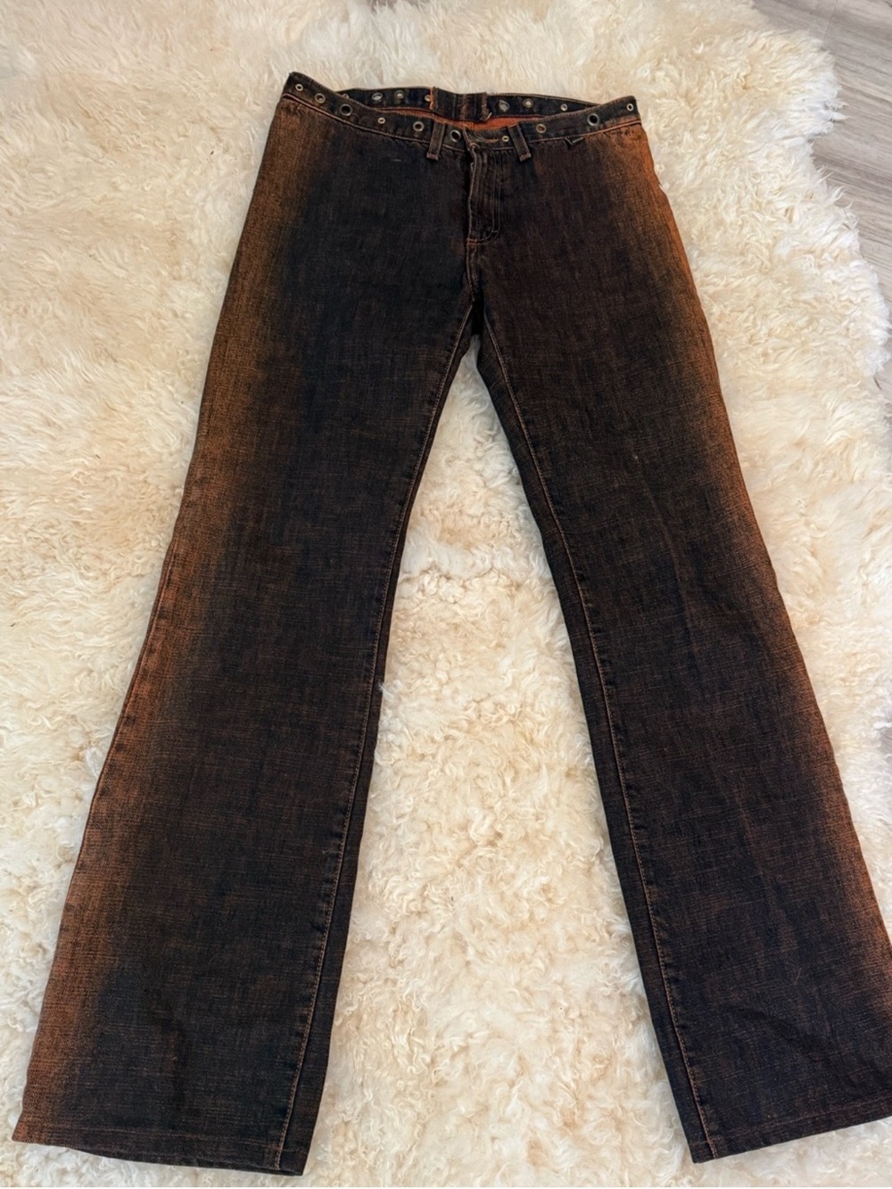 RARE 🔥 Just Cavalli 2003 Low Rise Bat Acid Wash Jeans - Picture 2 of 15
